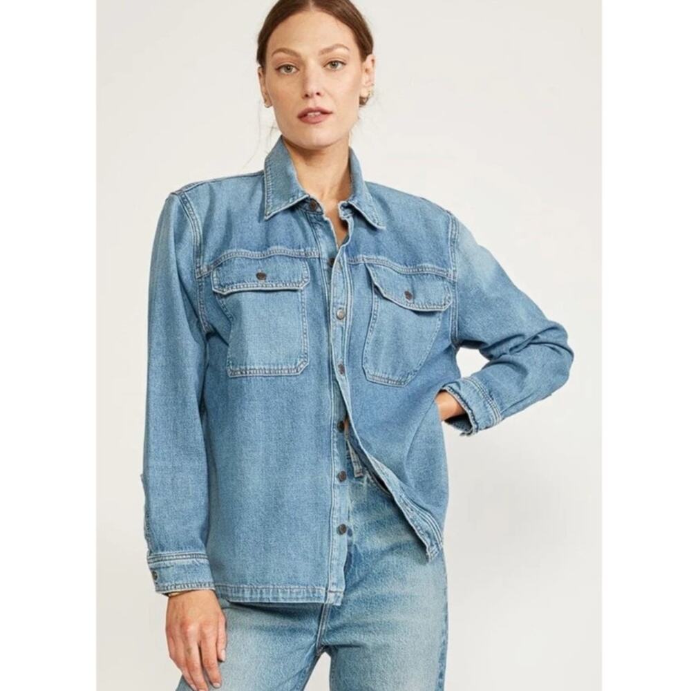 ETICA Women's Harriette Shirt Jacket Size S In River Rock